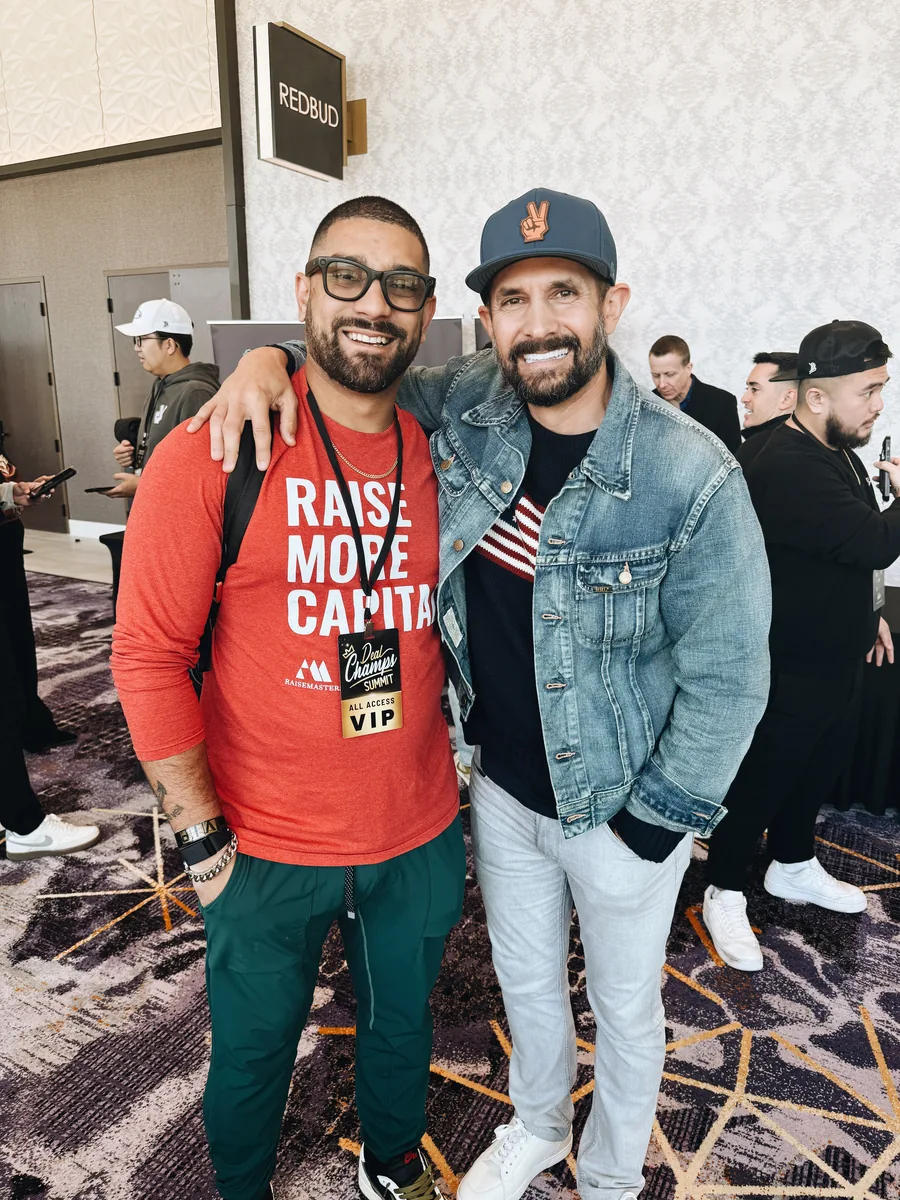 Devin networking at a conference